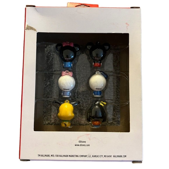 Hallmark Disney 6 Piece Mickey & Friends Mini Christmas Tree Ornament Set NEW - Picture 3 of 7